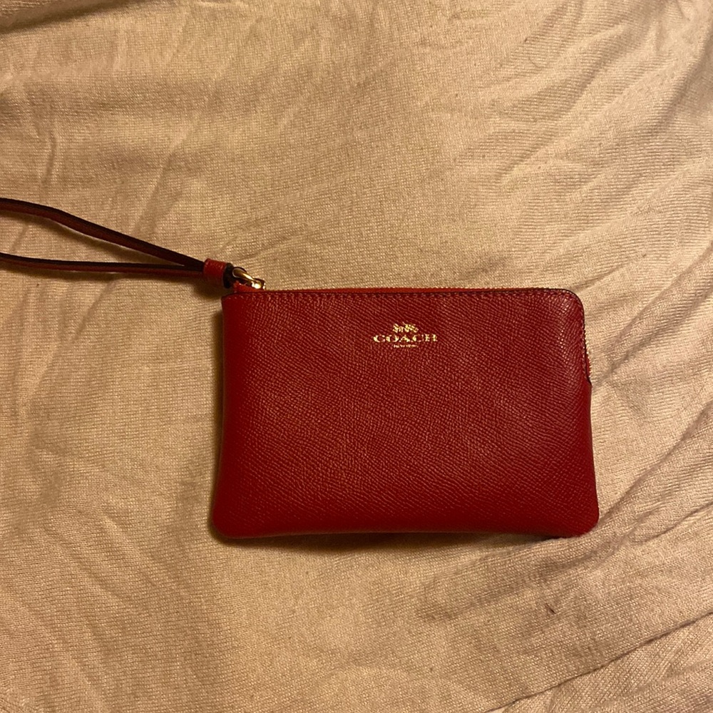 NWOT Red Coach Wallet/Wristlet